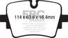 EBC 14+ Jaguar F-Type (Cast Iron Rotors Only) 5.0 Supercharged (490) Redstuff Rear Brake Pads EBC