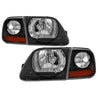 xTune 97-03 Ford F-150 4pc OEM Style Headlights w/Corner - Black (HD-JH-FF15097-L-SET-BK) SPYDER