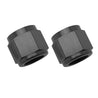 Russell Performance -6 AN Tube Nuts 3/8in dia. (Black) (2 pcs.) Russell