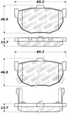 StopTech Street Touring Hyundai Elantra/Tiburon / Kia Spectra Rear Brake Pads Stoptech