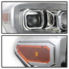 xTune 16-18 Toyota Tacoma SR/SR5 DRL Proj Headlights w/Turn Signal - Chrm (PRO-JH-TTA16-SR-C) SPYDER