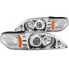 ANZO 1994-1998 Ford Mustang Projector Headlights w/ Halo Chrome 1pc ANZO