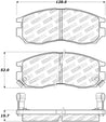 StopTech Street Touring 4/89-99 Mitsubishi Eclipse GST Front Brake Pads Stoptech