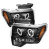 Spyder Ford F150 09-14 Projector Headlights Halogen Model- CCFL Halo LED Blk PRO-YD-FF15009-CCFL-BK SPYDER