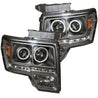 ANZO 2009-2014 Ford F-150 Projector Headlights w/ Halo Black (CCFL) G2 ANZO