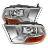 Xtune Dodge Ram 1500 09-12 ( Non Quad Headlights ) Crystal Headlights Chrome HD-JH-DR09-AM-C SPYDER