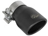 aFe MACH Force-XP 409 SS Single Wall Universal Clamp On Exhaust Tip - Black aFe