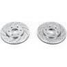 Power Stop 05-19 Nissan Frontier Front Evolution Drilled & Slotted Rotors - Pair PowerStop
