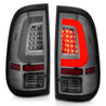 ANZO 2008-2016 Ford F-250 LED Taillights Chrome Housing Smoke Lens (Pair) ANZO
