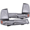 ANZO 1998-2000 Ford Ranger Euro Parking Lights Chrome w/ Amber Reflector ANZO