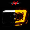Anzo 06-09 Dodge RAM 1500/2500/3500 Headlights Chrome Housing/Clear Lens (w/Switchback Light Bars) ANZO