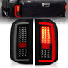ANZO 2007-2013 Chevrolet Silverado1500/ 2500/ 3500 LED Tail Lights w/ Light Bar Black Housing Smoke ANZO