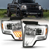 ANZO 2009-2013 Ford F-150 Projector Light Bar G4 Switchback H.L. Chrome Amber ANZO