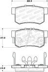 StopTech 05-16 Honda CR-V Street Rear Brake Pads Stoptech