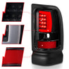 ANZO 1994-2001 Dodge Ram 1500 LED Taillights Plank Style Black w/Clear Lens ANZO