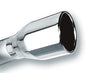 Borla 2.5in Inlet 4in Single Round Rolled Edge Outlet x 8in Long Weld On Exhaust Tip Borla