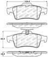 StopTech Performance 07-09 Mazdaspeed3 / 06-07 Mazdaspeed6 / 06-07 Mazda3 Rear Brake Pads Stoptech