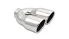 Vibrant 2.5in ID Dual 3.5in OD Round SS Exhaust Tip (Single Wall Angle Cut) Vibrant