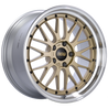 BBS LM 19x10 5x120 ET25 Gold Center Polished Lip Wheel -82mm PFS/Clip Required BBS