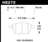 Hawk 00-06 Audi TT/00-06 TT Quattro 1.8L / 99-04 VW Golf GTI 2.8L Blue 9012 Race Front Brake Pads Hawk Performance