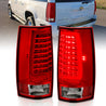 ANZO 2007-2014 Chevy Tahoe LED Taillight Plank Style Chrome With Red/Clear Lens ANZO