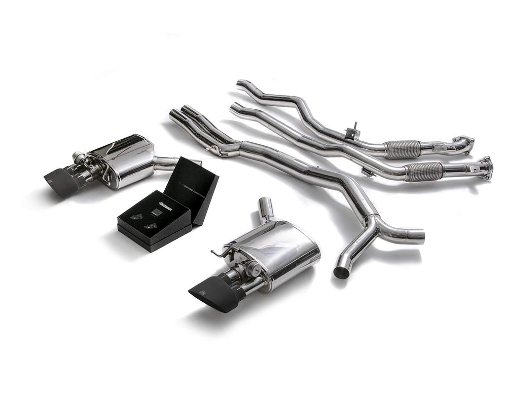 ARMYTRIX Stainless Steel Valvetronic Ceramic Coated Sport Catback Exhaust System w/Dual Matte Black Tips Audi RS4 | RS5 B9 2D 2.9 V6 Turbo 202017-202120 ARMYTRIX