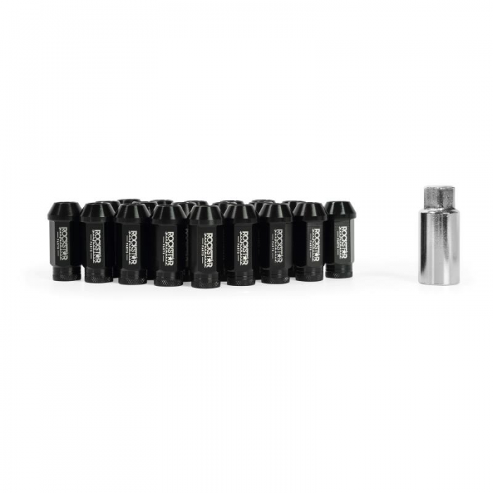 Rockstar Aluminum Locking Lug Nuts, M12 x 1.5, Black Mishimoto