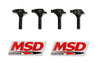 MSD Ignition Coil - Blaster Series  - Subaru/Toyota/Scion H4 - 2.0L - Black - 4-Pack MSD