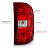 ANZO 2007-2013 Chevy Silverado Taillight Red/Clear Lens (OE Replacement) ANZO