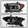 Spyder 16-18 Toyota Tacoma Projector Headlights - Seq LED Turn - Black - PRO-YD-TT16-LB-BK SPYDER