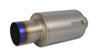 Vibrant Titanium Muffler w/Straight Cut Burnt Tip 3in. Inlet / 3in. Outlet Vibrant