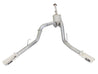 aFe MACHForce XP Exhaust 3in SS Dual Side Exit CB w/ Polish Tips 15 Ford F150 Ecoboost V6-2.7L/3.5L aFe