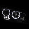 ANZO 2006-2010 Dodge Charger Projector Headlights w/ Halo Black ANZO
