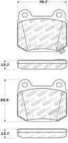 StopTech Street Touring ST-22 2-Piston Rear Caliper Brake Pads Stoptech