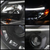 Spyder Ford Focus 12-14 Projector Headlights Halogen Model Only - DRL Black PRO-YD-FF12-DRL-BK SPYDER