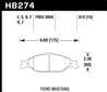 Hawk 1999-2004 Ford Mustang Base 3.8 HPS 5.0 Front Brake Pads Hawk Performance