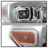 xTune Toyota Tacoma 16-18 DRL Light Bar Projector Headlights - Chrome PRO-JH-TTA16-LBDRL-C SPYDER