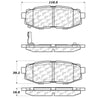 StopTech Street Touring 06-10 Subaru Legacy Sedan/Outback/13 BRZ Rear Brake Pads Stoptech