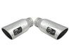 aFe Large Bore-HD 4in 409 Stainless Steel DPF-Back Exhaust w/Polished Tips 15-16 Ford Diesel Truck aFe