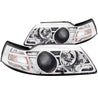ANZO 1999-2004 Ford Mustang Projector Headlights Chrome ANZO