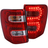 ANZO 1999-2004 Jeep Grand Cherokee LED Taillights Red/Clear ANZO
