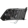 ANZO 09-18 Dodge Ram 1500 Plank Style Projector Headlights Chrome w/ Halo ANZO