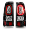 ANZO 1999-2002 Chevy Silverado 1500 LED Taillights Plank Style Black w/Clear Lens ANZO