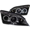 ANZO 2005-2007 Ford Focus Projector Headlights w/ Halo Black ANZO