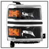 xTune 14-15 Chevy Silverado 1500 (New Body) OEM Style Headlights w/Trim - Blk (HD-JH-CS14-CC-BK) SPYDER
