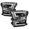 Spyder Ford F150 2015-2017 Projector Headlights - Light Bar DRL LED - Black PRO-YD-FF15015-LBDRL-BK SPYDER