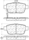 StopTech 06-14 Honda Ridgeline Street Select Rear Brake Pads Stoptech