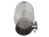 aFe MACH Force-Xp Univ 304 SS Double-Wall Clamp-On Exhaust Tip - Polished - 3in Inlet - 4.5in Outlet aFe