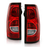 ANZO 2004-2007 Chevy Silverado Taillight Red/Clear Lens w/Black Trim (OE Replacement) ANZO