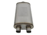 aFe MACHForce XP SS Muffler 3in Center Inlet / 2.5in Dual Outlets 22in L x 11in W x 6in H Body aFe